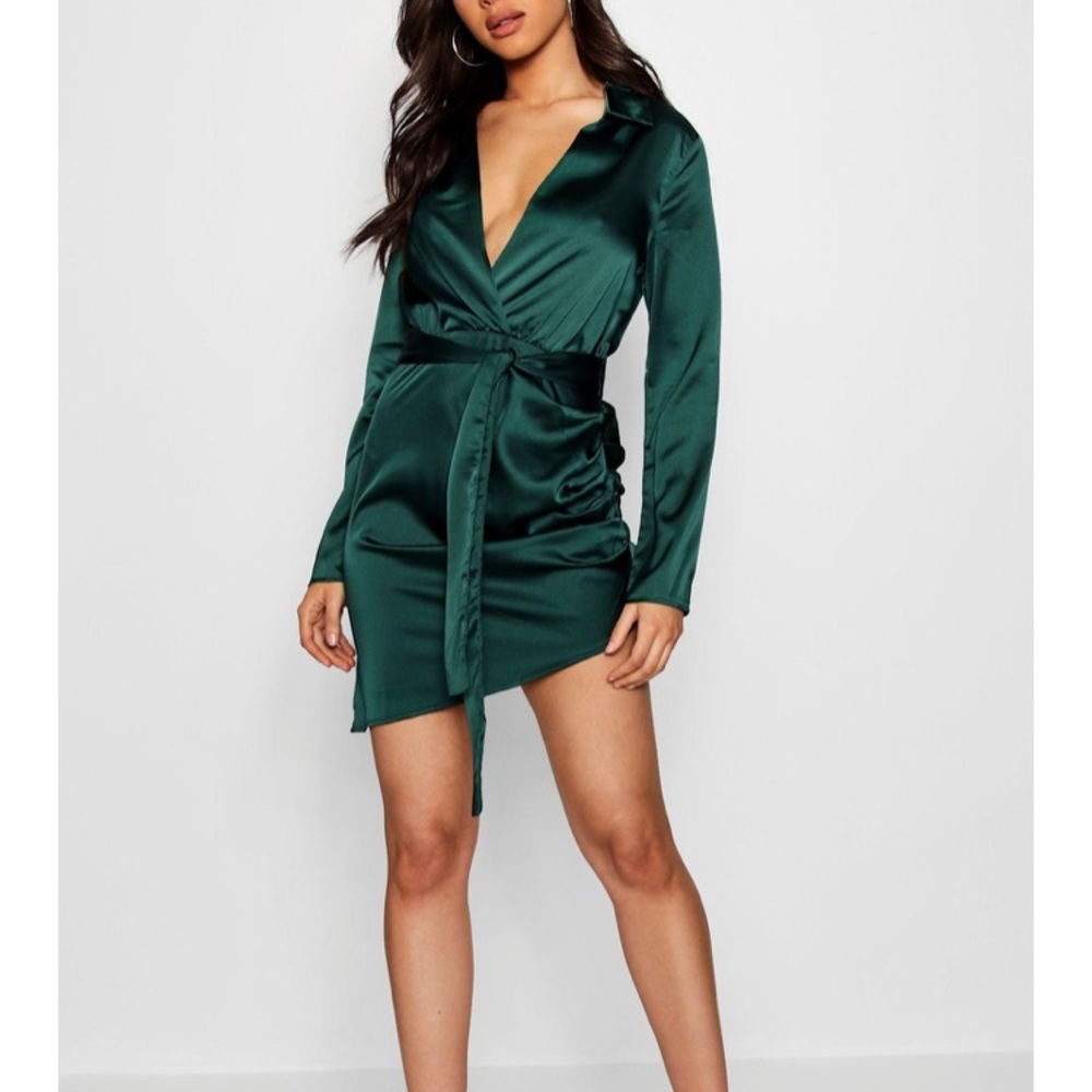 satin Emerald dress